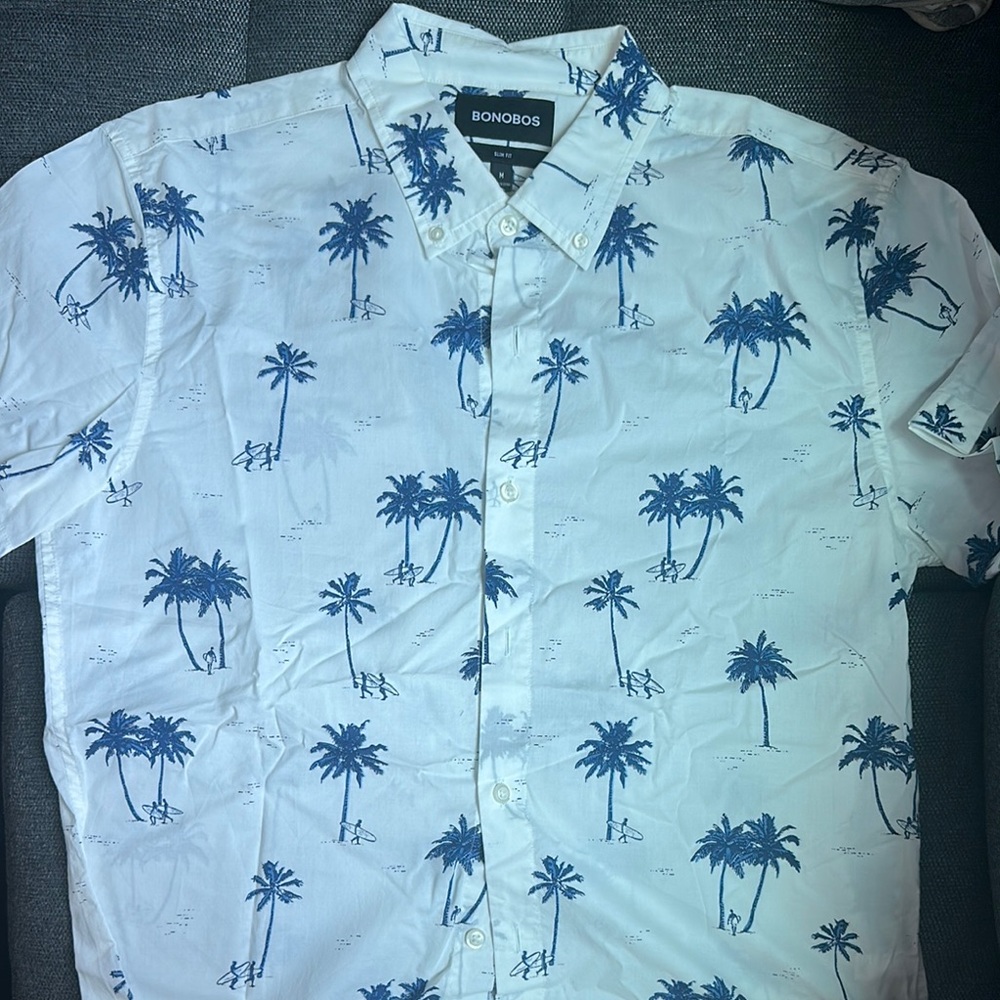 Bonobos Blue and White Casual Button Down Shirt